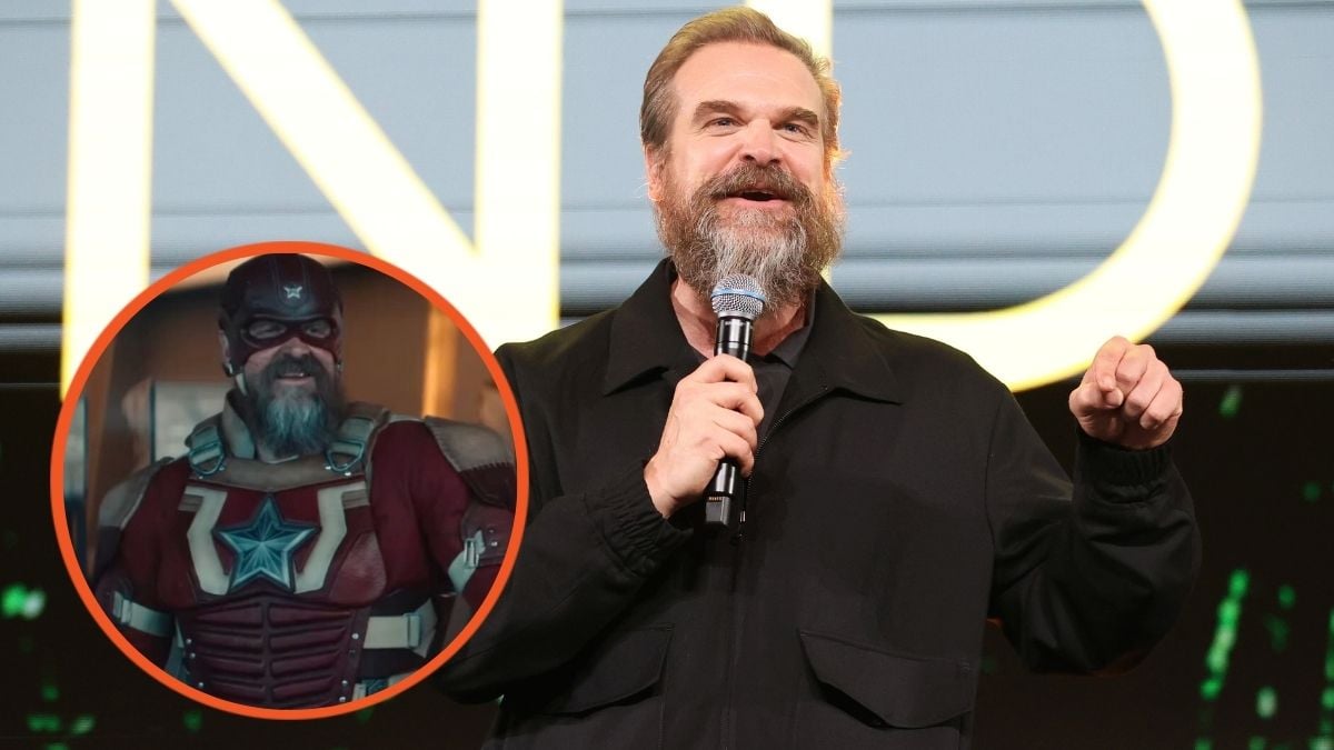 David Harbour appears in Thunderbolts and David Harbour, Thunderbolts actor, speaks during Day 2 of the D23 Brazil