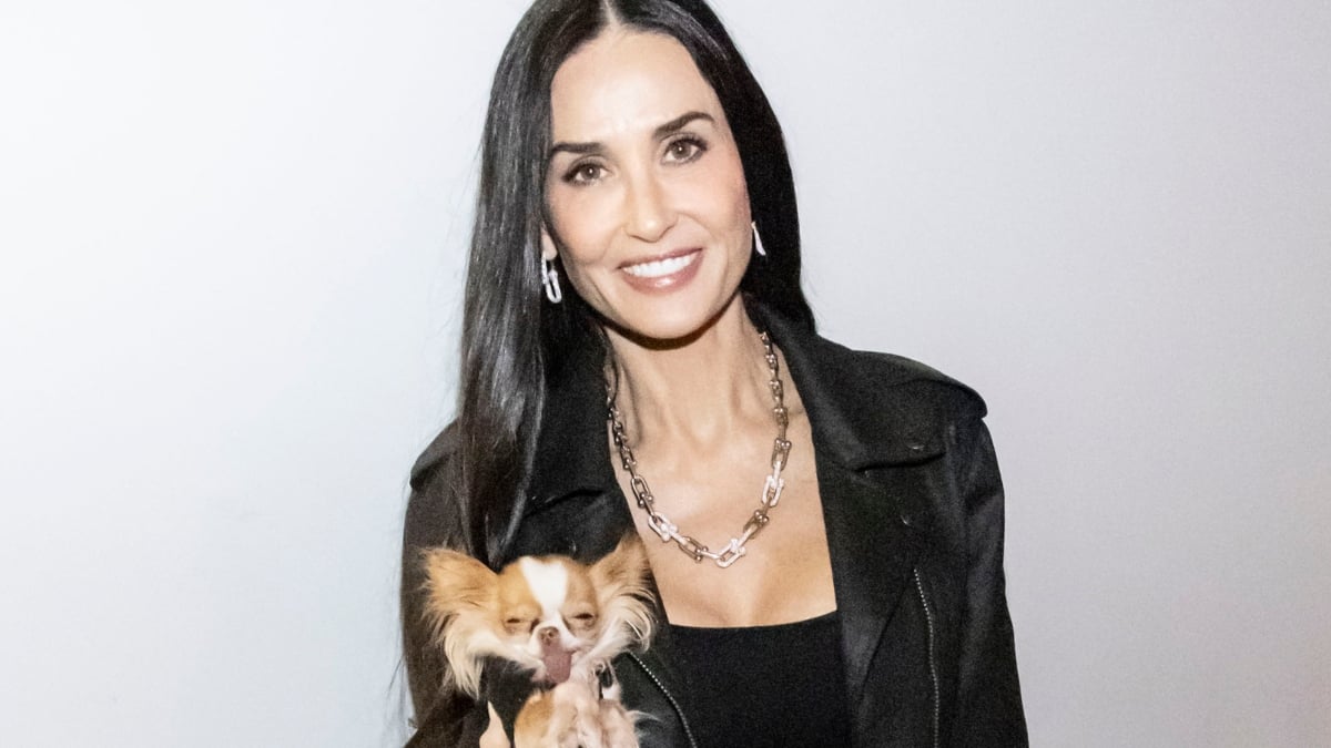 Demi Moore and Pilaf are seen arriving to the San Francisco Film Festival