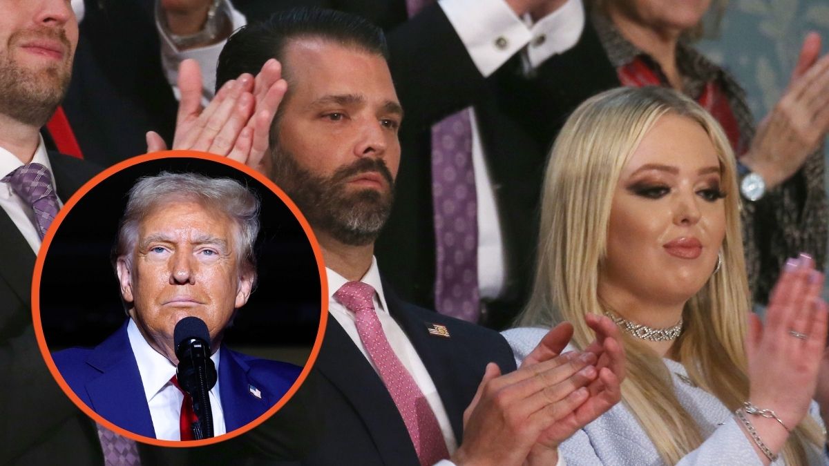 Donald Trump Jr, and Tiffany Trump attend the State of the Union address and Donald Trump speaks at a campaign rally at McCamish Pavilion