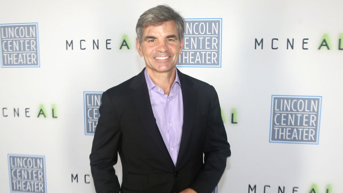 George Stephanopoulos poses at the opening night of Lincoln Center Theater's "McNeal" on Broadway at The Vivian Beaumont Theater on September 30, 2024 in New York City. 