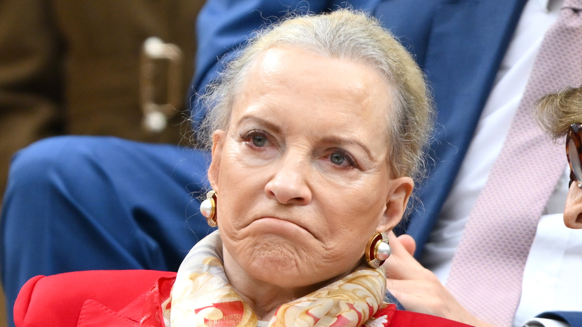 LONDON, ENGLAND - JULY 14: Princess Michael of Kent attends day twelve of the Wimbledon Tennis Championships at All England Lawn Tennis and Croquet Club on July 14, 2023 in London, England. (