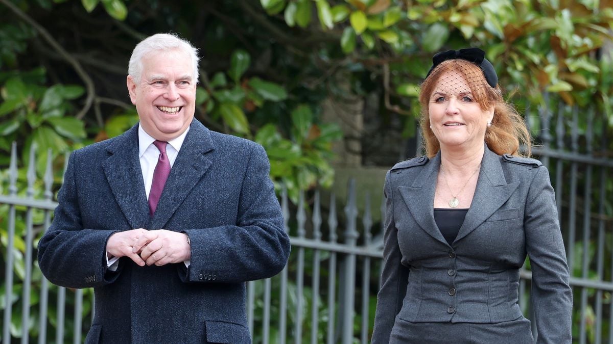 Prince Andrew, Duke of York, and Sarah, Duchess of York attend the Thanksgiving Service for King Constantine of the Hellenes at St George's Chapel on February 27, 2024 in Windsor, England. Constantine II, Head of the Royal House of Greece, reigned as the last King of the Hellenes from 6 March 1964 to 1 June 1973, and died in Athens at the age of 82. (Photo by Chris Jackson/Getty Images)