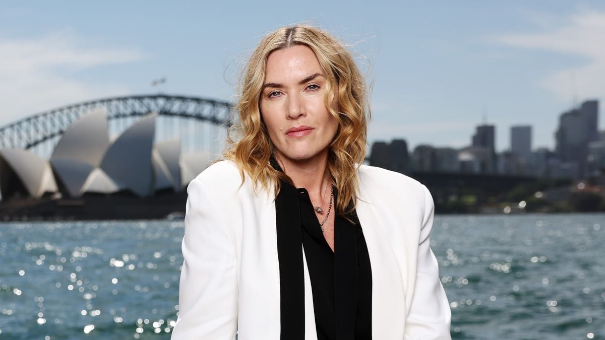 Kate Winslet poses for a photocall at Fleet Steps for her new movie "Lee" on October 22, 2024 in Sydney, Australia. (Photo by Don Arnold/WireImage)