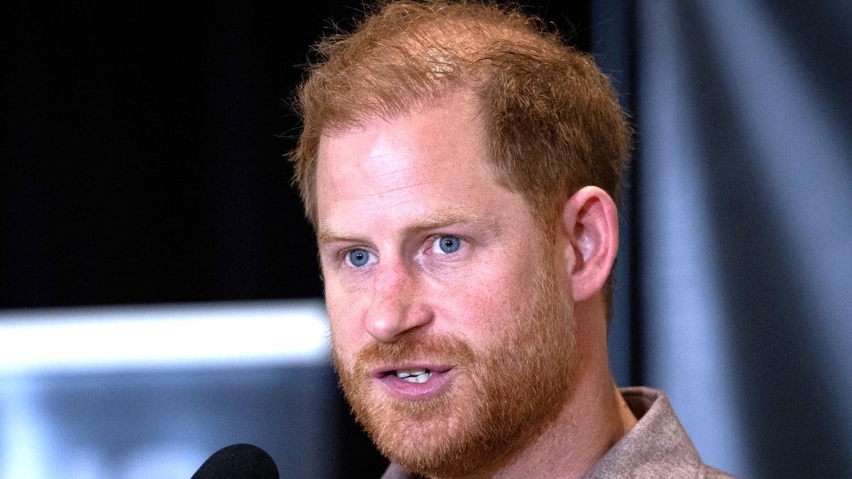 Prince Harry, the Duke of Sussex, speaks during the Invictus Games 2025 School Program Launch Event at Seaforth Armoury on November 18, 2024 in Vancouver, Canada.