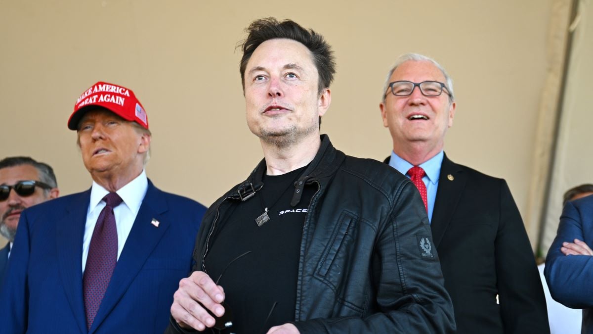 U.S. President-elect Donald Trump speaks alongside Elon Musk (C) and Senate members including (L-R) Sen. Ted Cruz (R-TX), Sen. Kevin Cramer (R-ND) and Rep. Ronny Jackson (R-TX) before attending a viewing of the launch of the sixth test flight of the SpaceX Starship rocket on November 19, 2024 in Brownsville, Texas. SpaceX’s billionaire owner, Elon Musk, a Trump confidante, has been tapped to lead the new Department of Government Efficiency alongside former presidential candidate Vivek Ramaswamy. (Photo by Brandon Bell/Getty Images)