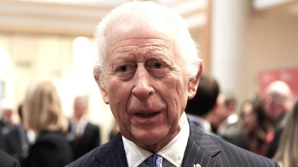 ritain's King Charles III looks on as he visits the Disasters Emergency Committee at St Peter’s Church on December 04, 2024 in London, England. (Photo by Mina Kim - WPA Pool/Getty Images)