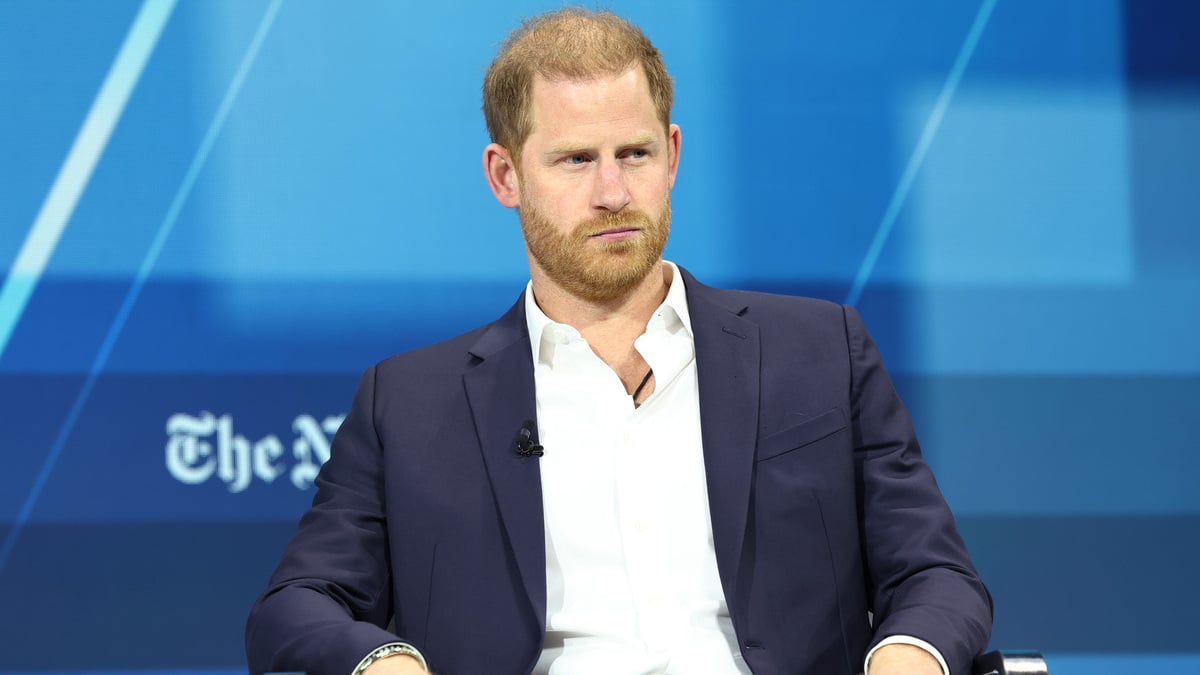 NEW YORK, NEW YORK - DECEMBER 04: Prince Harry, The Duke of Sussex, looks out into the crowd during the New York Times annual DealBook summit at Jazz at Lincoln Center on December 04, 2024 in New York City. The NYT summit with Andrew Ross Sorkin returns with interviews on the main stage including Sam Altman, co-founder and C.E.O. of OpenAI, Jeff Bezos, founder and executive chairman of Amazon and owner of the Washington Post, former U.S. President Bill Clinton and Prince Harry, The Duke of Sussex, among others. The discussions will touch on topics such as business, politics and culture.