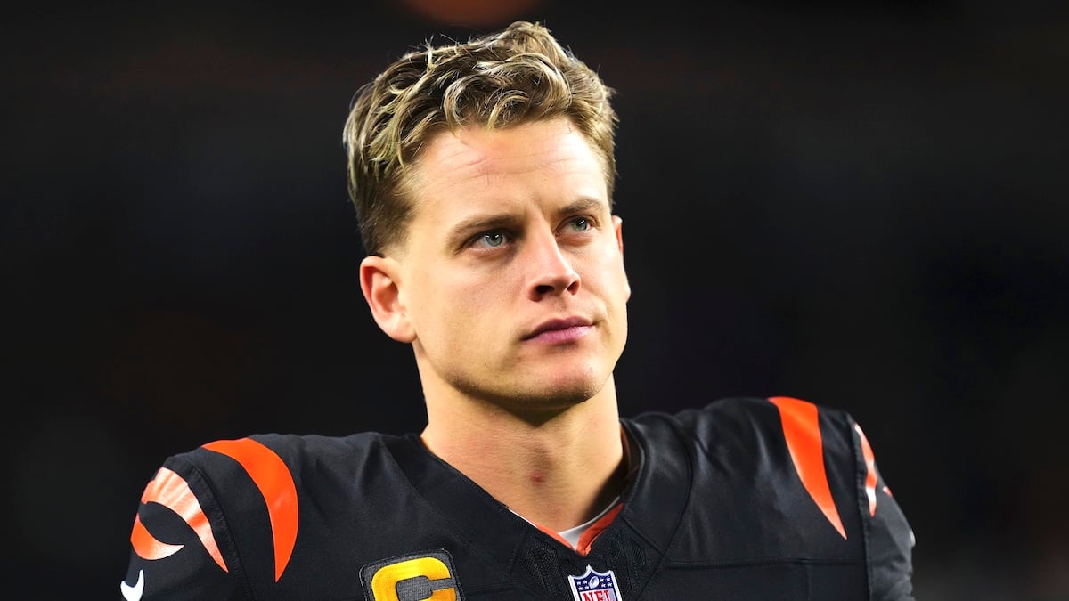 ARLINGTON, TX - DECEMBER 09: Joe Burrow #9 of the Cincinnati Bengals warms up before kickoff against the Dallas Cowboys during an NFL football game at AT&T Stadium on December 9, 2024 in Arlington, Texas.