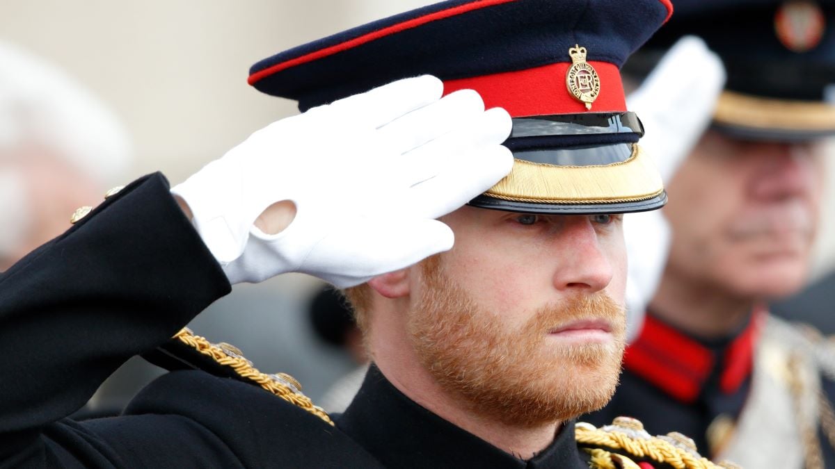 Prince Harry attends the Armistice Day Service at the National Memorial Arboretum on November 11, 2016 in Alrewas, England. Armistice Day commemorates the signing of the armistice in WW1 between the Allies and Germany at 11am on November 11, 1918. At the exact time and date each year after Britain has held a two minute silence to remember the dead from the First and Second World Wars and the 12000 British Service personal who have been killed or injured since 1945. (Photo by Max Mumby/Indigo/Getty Images)