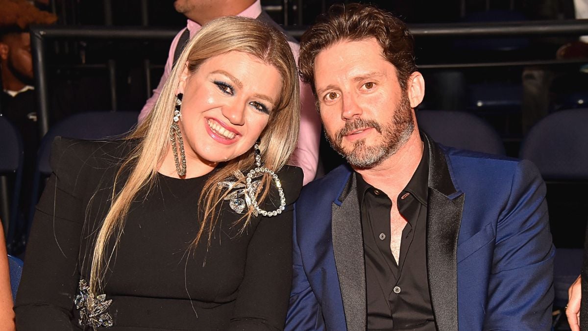 Kelly Clarkson and Brandon Blackstock attend the 2018 CMT Music Awards at Bridgestone Arena on June 6, 2018 in Nashville, Tennessee.