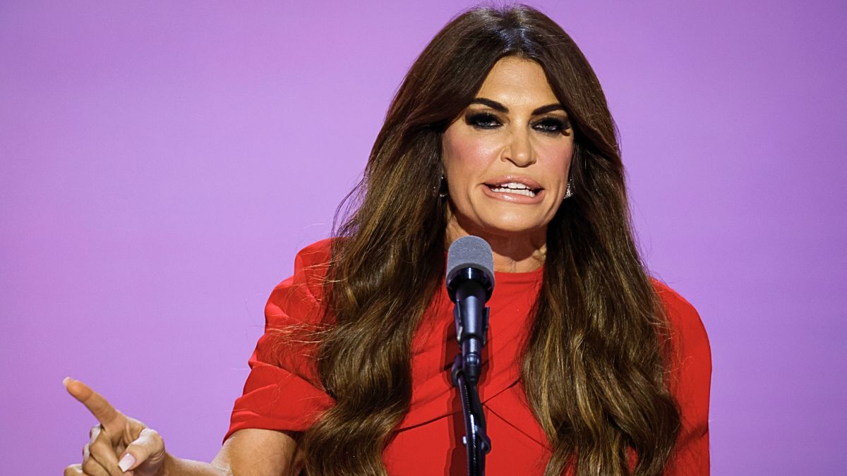 Kimberly Guilfoyle speaks on stage on the third day of the Republican National Convention at the Fiserv Forum on July 17, 2024 in Milwaukee, Wisconsin. Delegates, politicians, and the Republican faithful are in Milwaukee for the annual convention, concluding with former President Donald Trump accepting his party's presidential nomination. The RNC takes place from July 15-18.