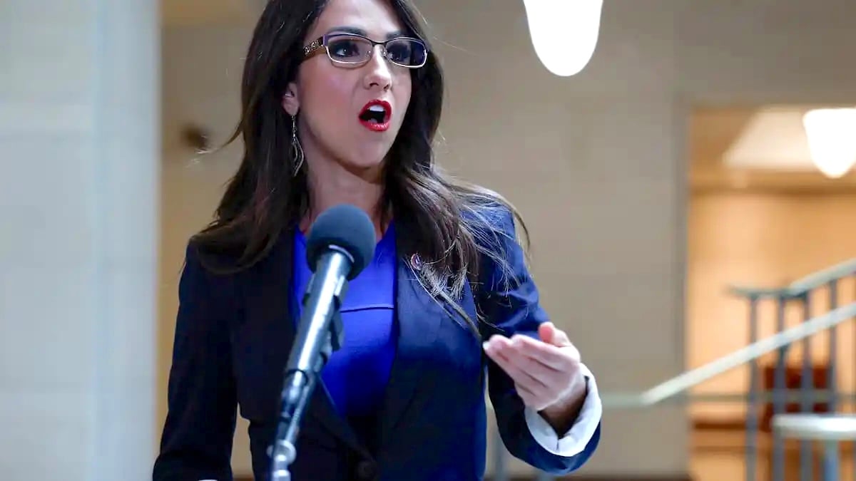 Lauren Boebert (R-CO) speaks to reporters after attending a briefing with U.S. Secret Service