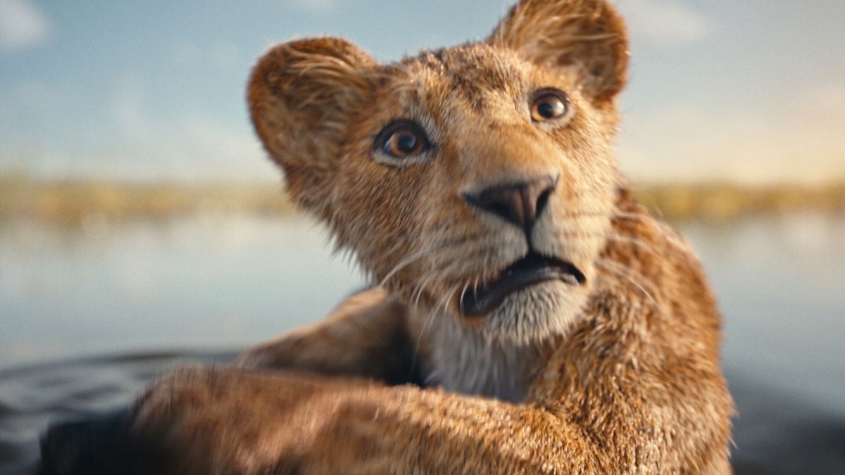 Mufasa as a cub in The Lion King realistic prequel