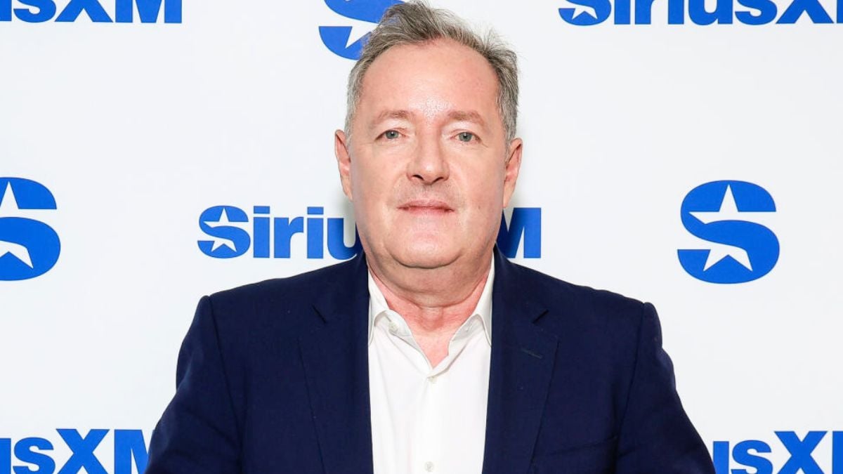 NEW YORK, NEW YORK - OCTOBER 28: Piers Morgan visits SiriusXM Studios on October 28, 2024 in New York City. (Photo by Jason Mendez/Getty Images)