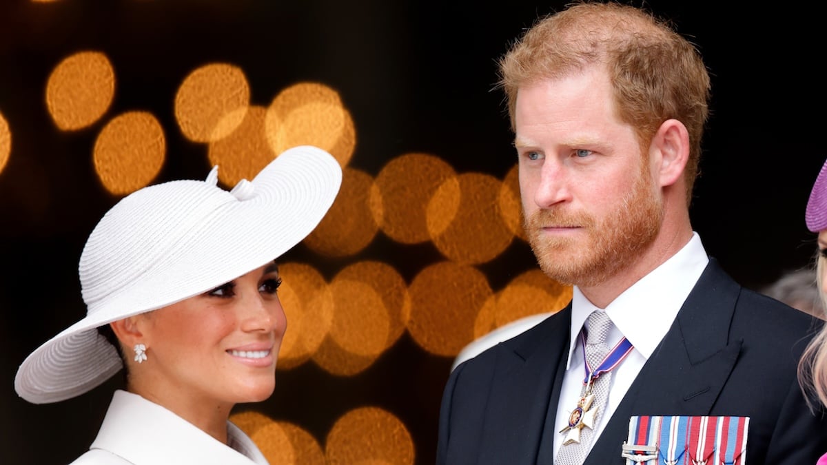 eghan, Duchess of Sussex and Prince Harry, Duke of Sussex attend a National Service of Thanksgiving