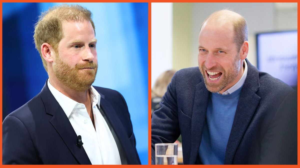 Prince Harry, The Duke of Sussex, leaves the stage during the New York Times annual DealBook summit at Jazz at Lincoln Center and Prince William, Prince of Wales during a visit with Homewards Newport to hear about the local coalition's approach to preventing women's homelessness in the city