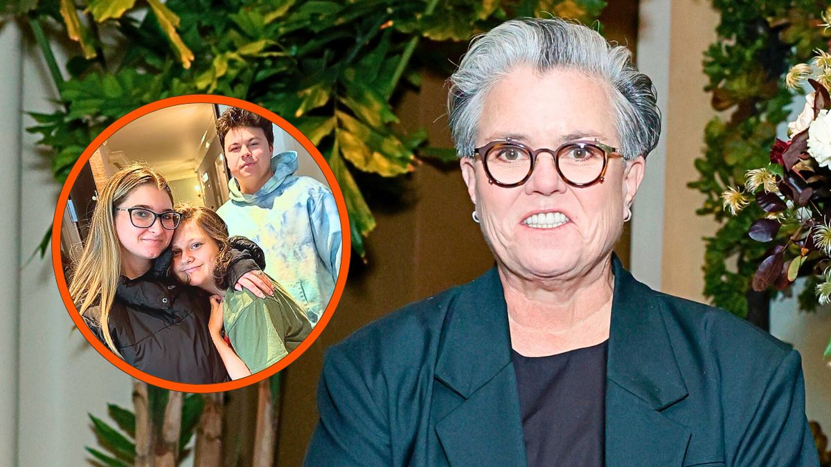 Photo montage of Rosie O'Donnell and her family.