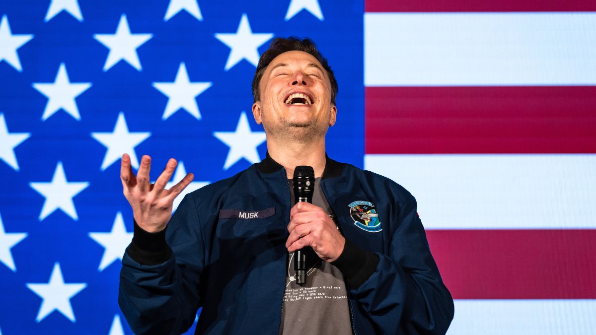 SpaceX and Tesla founder Elon Musk speaks during an America PAC town hall on October 26, 2024 in Lancaster, Pennsylvania. Musk has donated more than $75 million to America PAC, which he co-founded with fellow Silicon Valley venture capitalists and tech businessmen to support Republican presidential nominee, former U.S. President Donald Trump. (Photo by Samuel Corum/Getty Images)