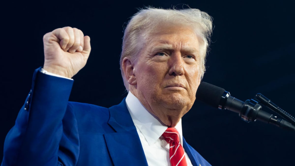 U.S. President-elect Donald Trump speaks during Turning Point USA's AmericaFest at the Phoenix Convention Center on December 22, 2024 in Phoenix, Arizona. The annual four day conference geared toward energizing and connecting conservative youth hosts some of the country's leading conservative politicians and activists. 