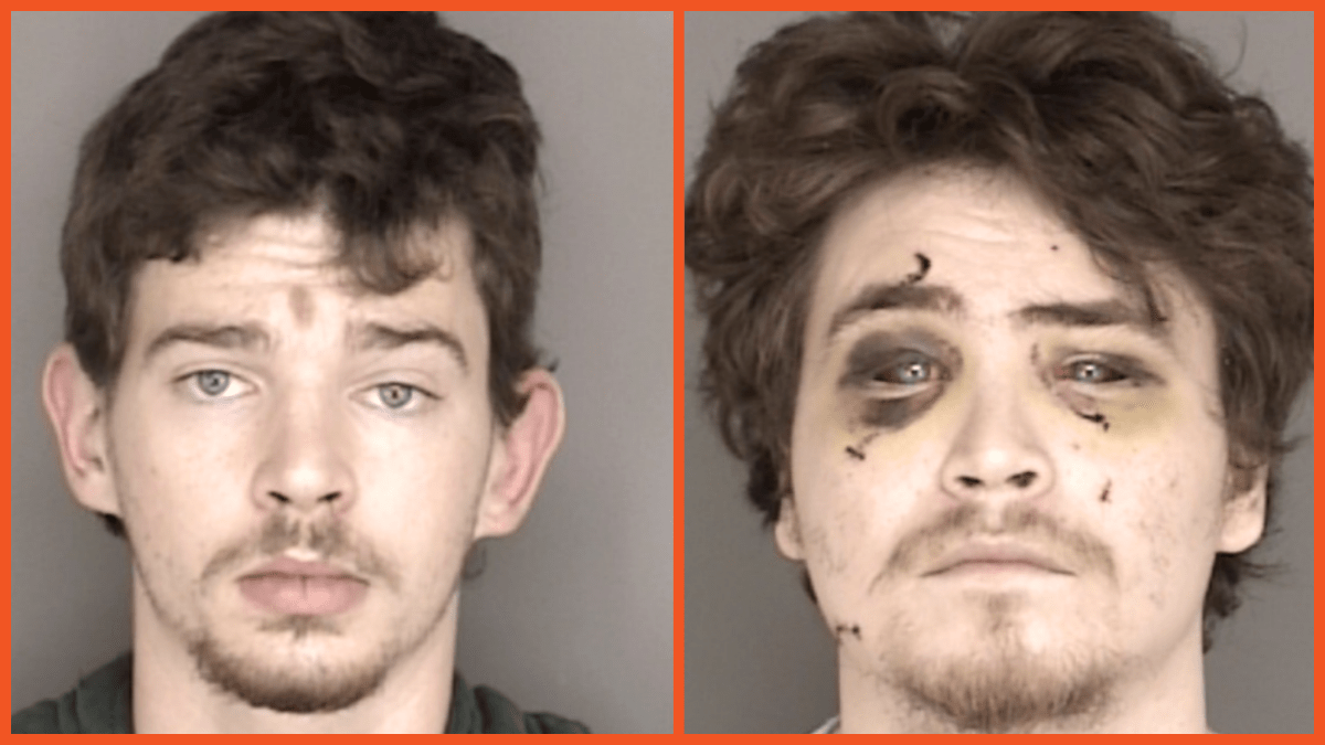 Devin Vandorhoef and Darius Whyte mugshots via Monterey County Sheriff's Office