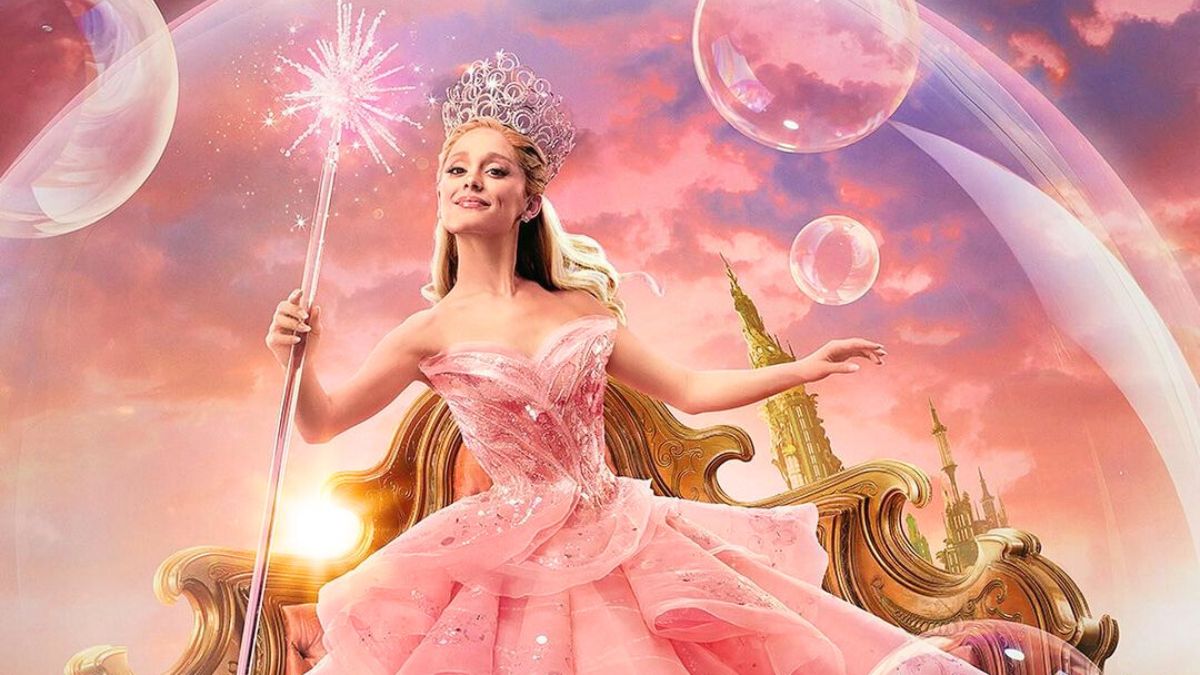 Ariana Grande as Glinda in Wicked: Part One poster