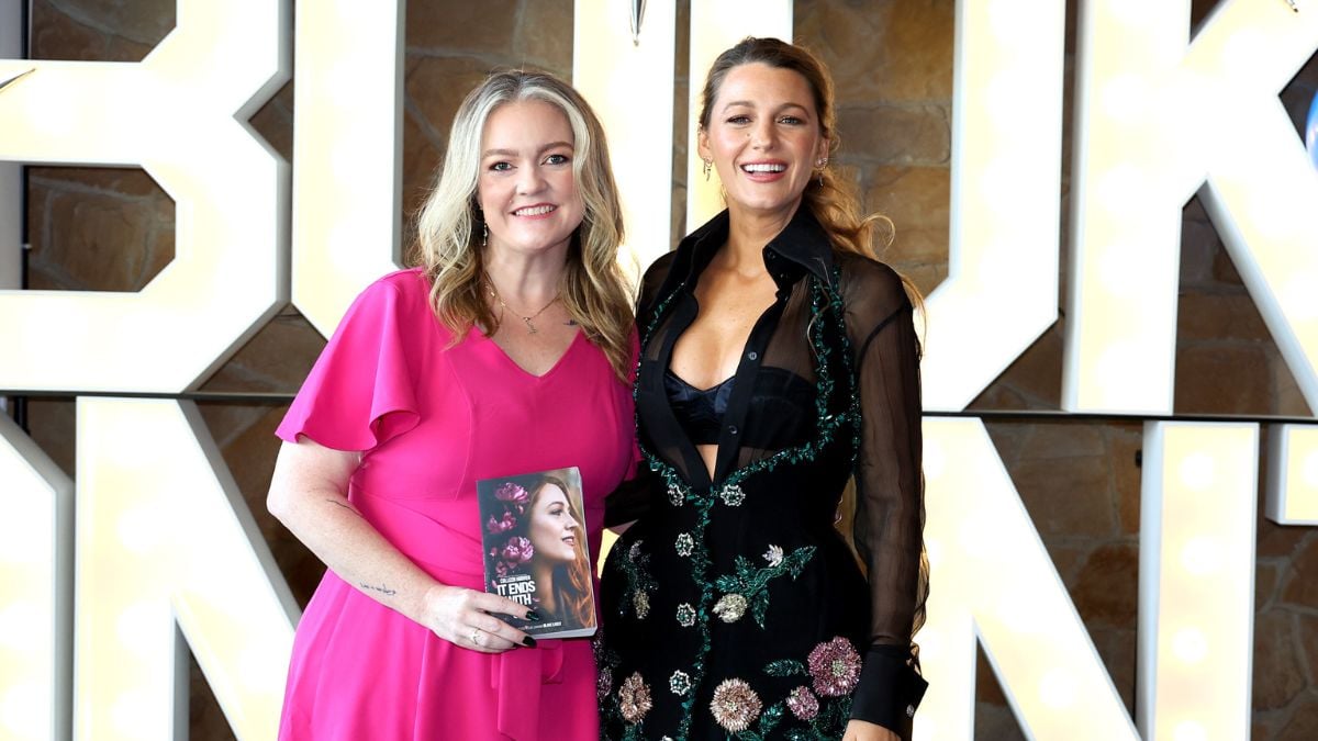 GRAPEVINE, TEXAS - JUNE 14: EXCLUSIVE CONTENT - Colleen Hoover and Blake Lively seen at Book Bonanza for IT ENDS WITH US, in theaters August 9 from Columbia Pictures. at Gaylord Texan Resort & Convention Center on June 14, 2024 in Grapevine, Texas.