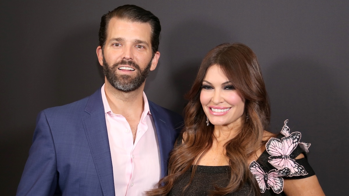 Donald Trump Jr. and Kimberly Guilfoyle pose backstage for a photo