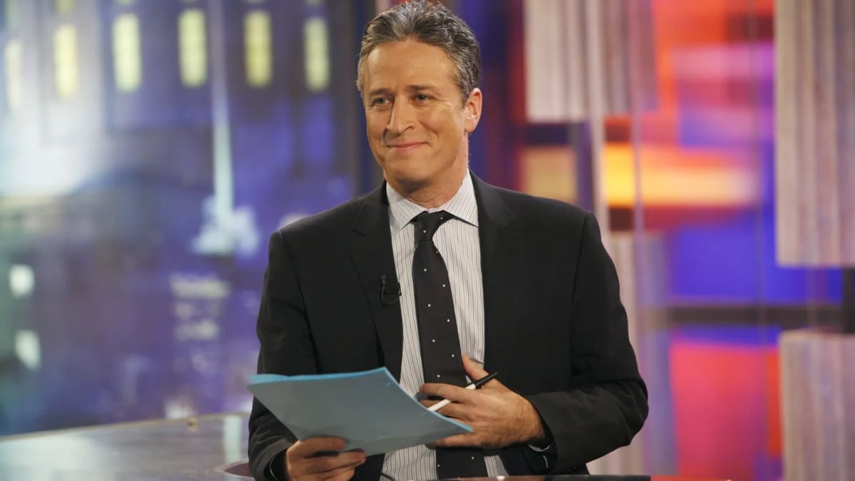 Jon Stewart hosting The Daily Show