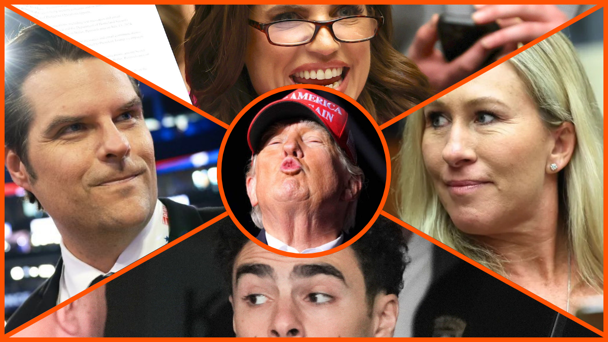 Luigi Mangione, Matt Gaetz, Nancy Mace, Marjorie Taylor Greene, and Donald Trump