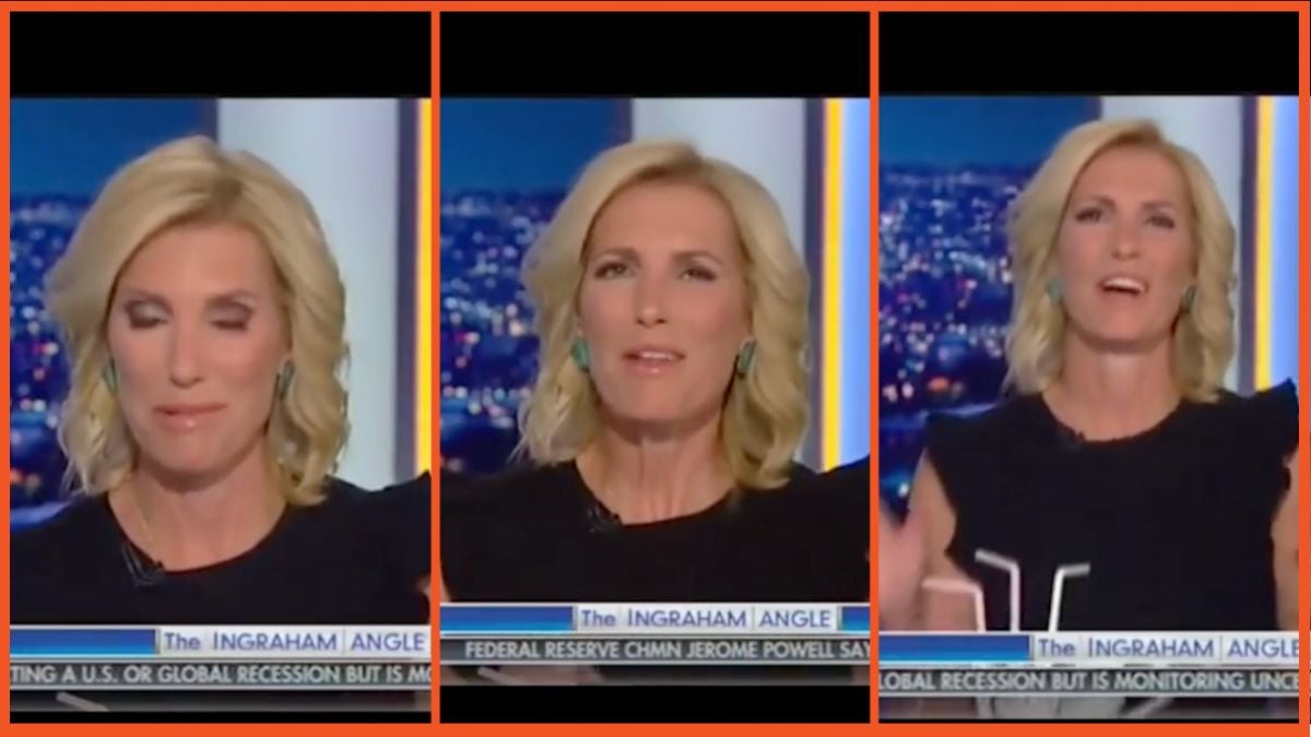 Screenshots of Laura Ingraham on her Fox News show