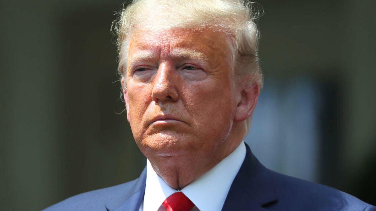 WASHINGTON, DC - JUNE 05: U.S. President Donald Trump participates in a news conference in the Rose Garden at the White House June 05, 2020 in Washington, DC. In the midst of nationwide protests against the death of George Floyd, the U.S. Labor Department announced the unemployment rate fell to 13.3 percent in May, a surprising improvement in the nation’s job market as hiring rebounded faster than economists expected in the wake of the novel coronavirus pandemic. (Photo by Chip Somodevilla/Getty Images)