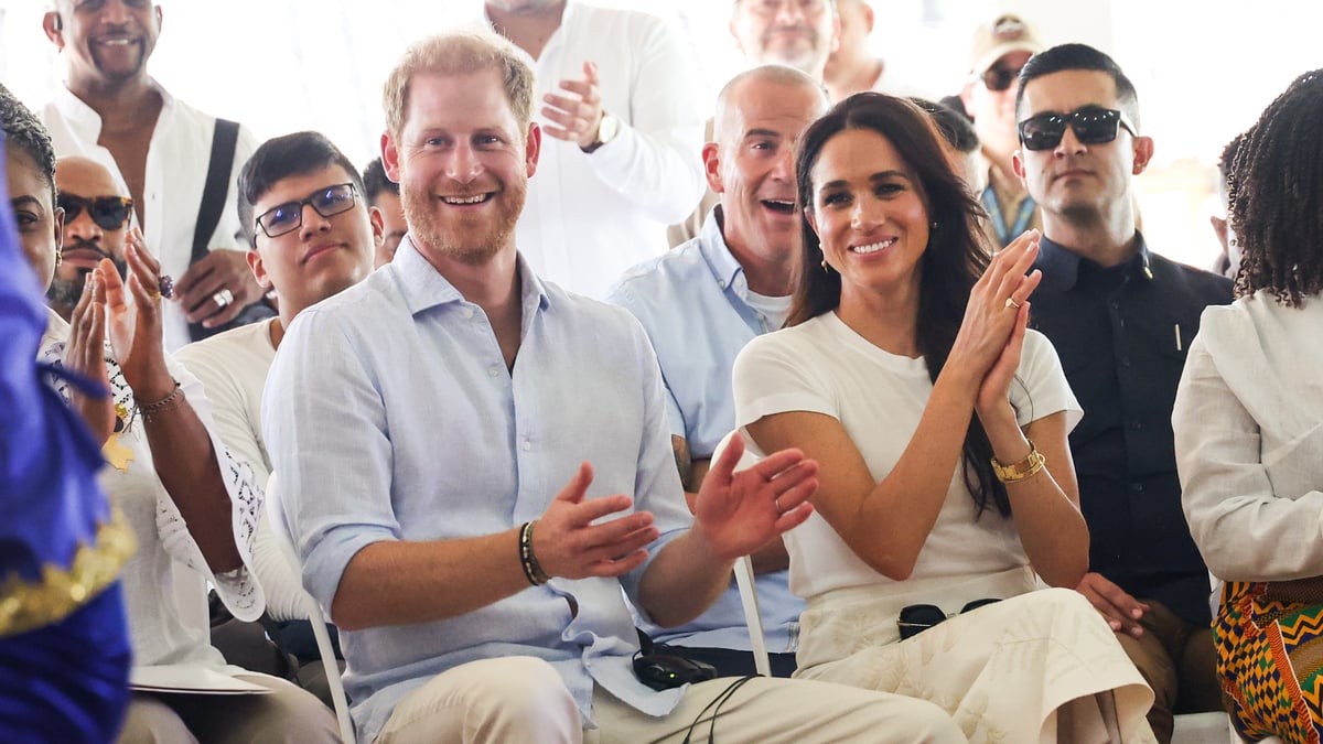 CALI, COLOMBIA - AUGUST 18: Prince Harry, Duke of Sussex and Meghan, Duchess of Sussex seen at the Unidad Recreativa El Vallado on August 18, 2024 in Cali, Colombia.