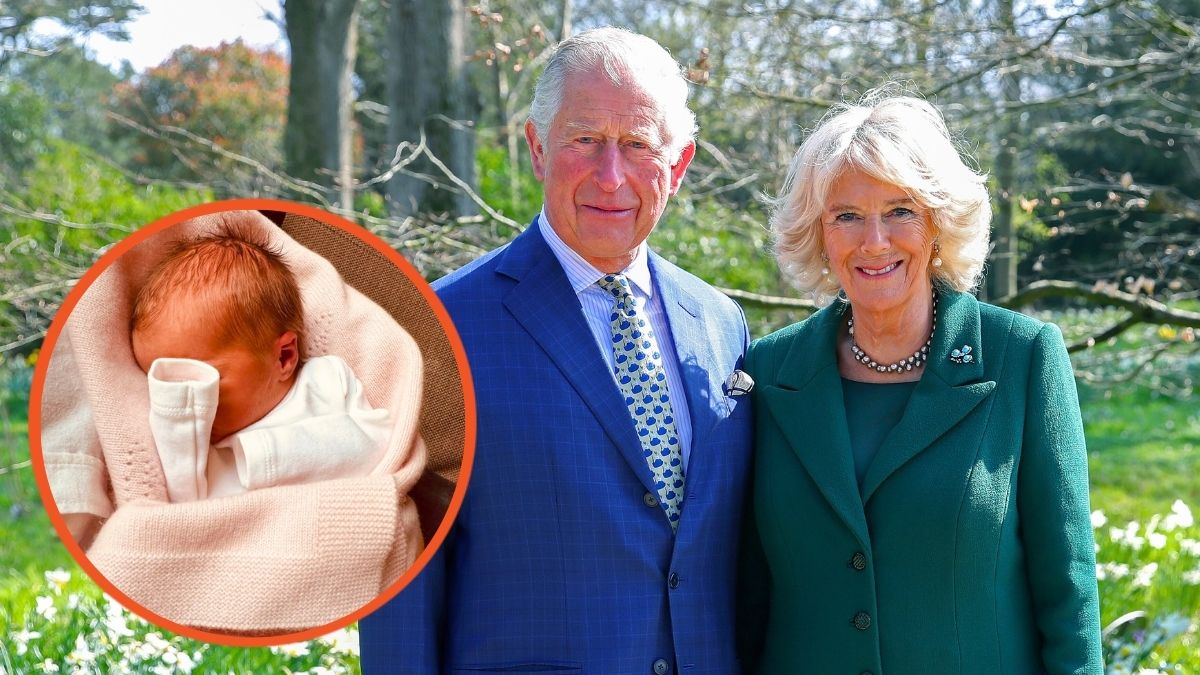 Image of Princess Beatrice's child, Athena, and image of Prince Charles, Prince of Wales and Camilla, Duchess of Cornwall attend the reopening of Hillsborough Castle on April 09, 2019