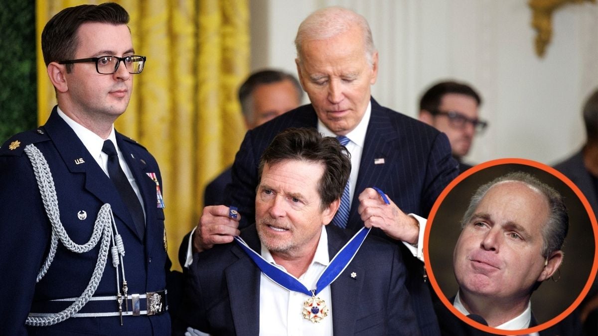 Actor Michael J. Fox is awarded the Presidential Medal of Freedom by U.S. President Joe Biden and Radio talk show host Rush Limbaugh makes remarks at the National Association of Broadcasters