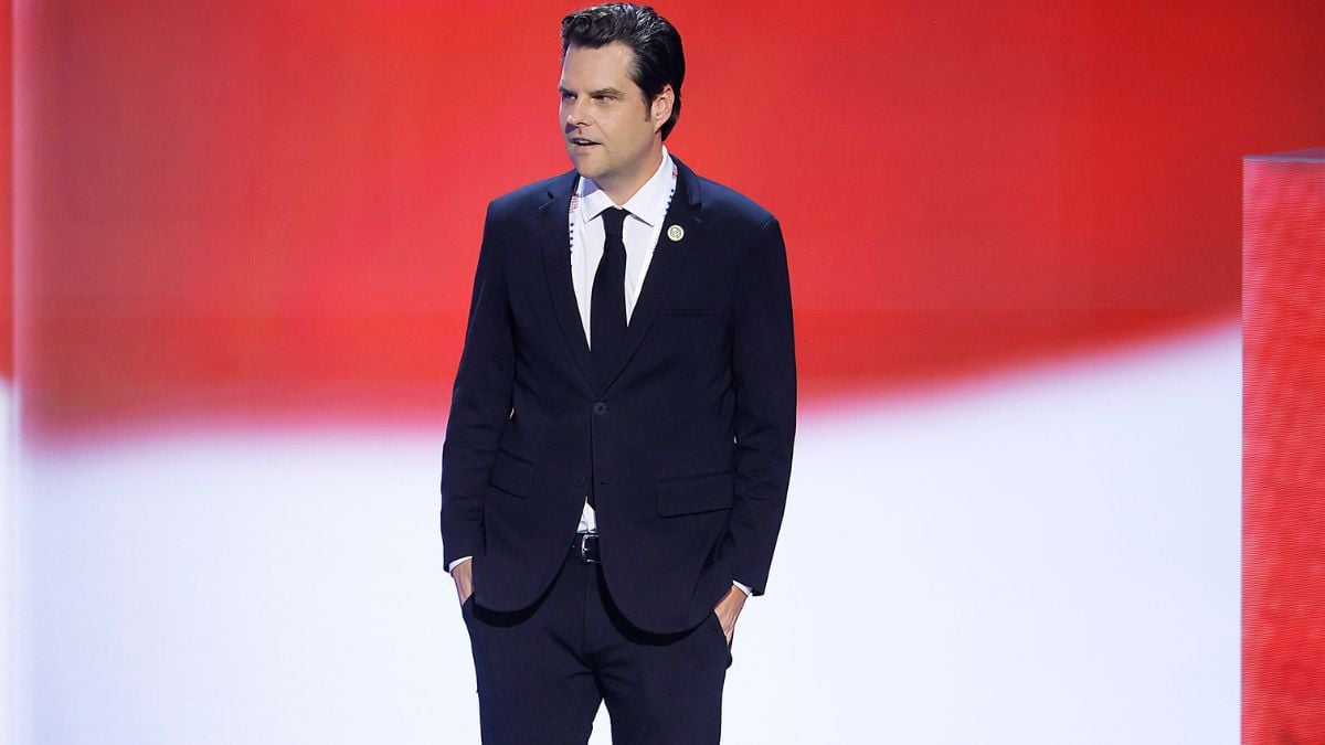 MILWAUKEE, WISCONSIN - JULY 16: U.S. Rep. Matt Gaetz (R-FL) is seen during preparations on the second day of the Republican National Convention at the Fiserv Forum on July 16, 2024 in Milwaukee, Wisconsin. Delegates, politicians, and the Republican faithful are in Milwaukee for the annual convention, concluding with former President Donald Trump accepting his party's presidential nomination. The RNC takes place from July 15-18. (Photo by Chip Somodevilla/Getty Images)