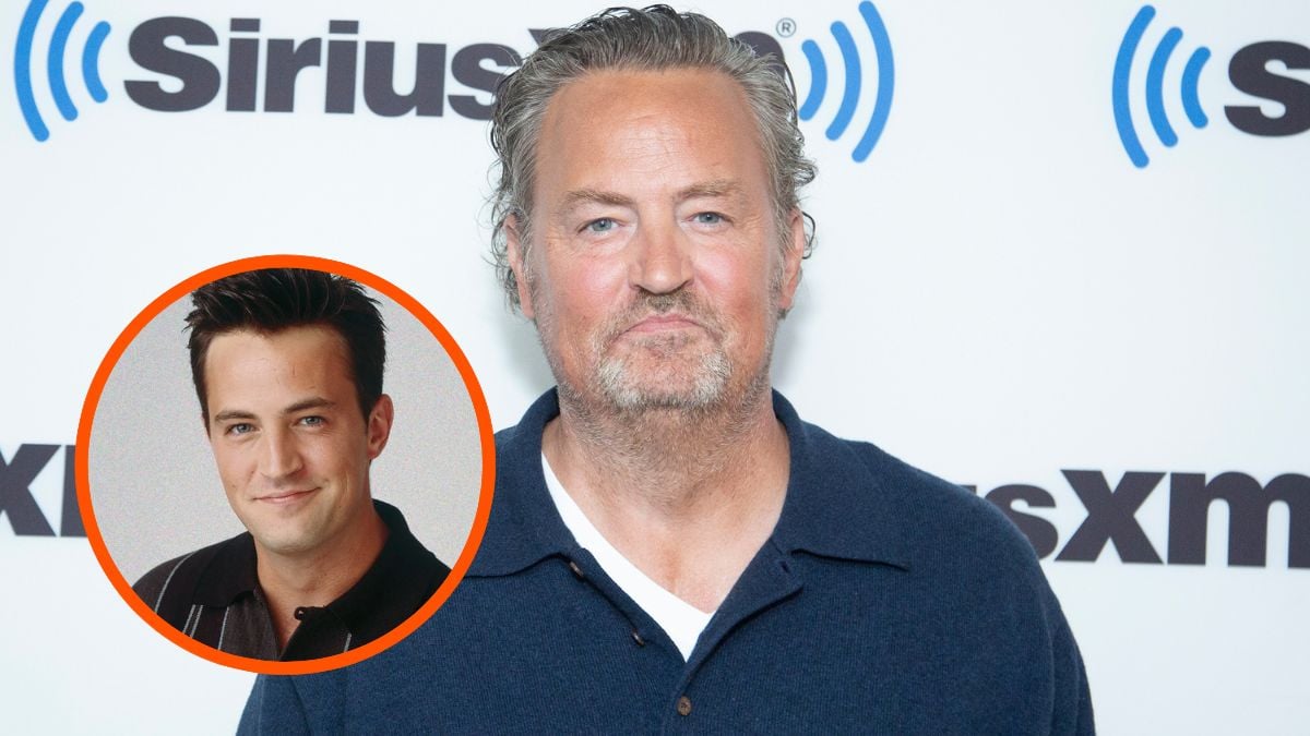 Photo montage of Matthew Perry in 'Friends' and in 2022.