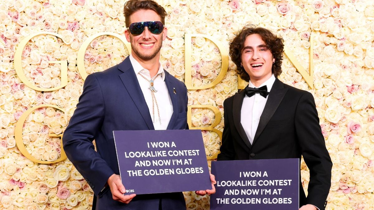 Max Braunstein and Miles Mitchell attend the 82nd Annual Golden Globe Awards at The Beverly Hilton on January 05, 2025 in Beverly Hills, California