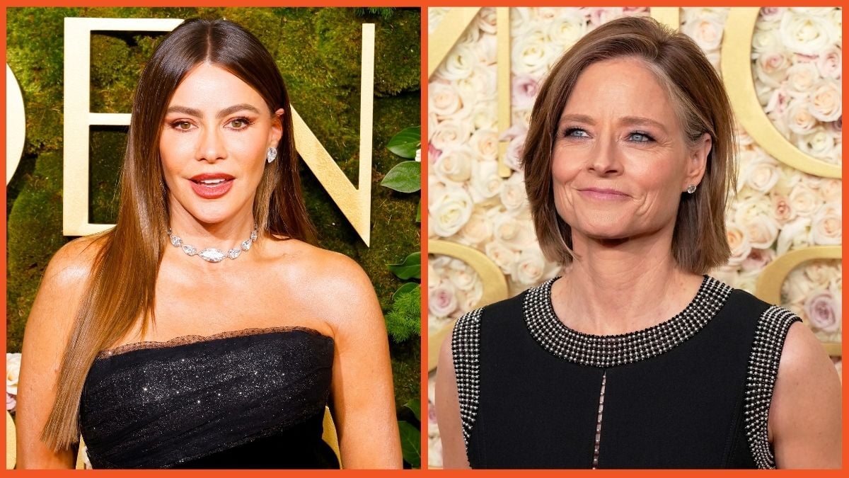 Sofia Vergara attends the 2025 Golden Globe Awards and Jodie Foster attends the 82nd Annual Golden Globe Awards at The Beverly Hilton