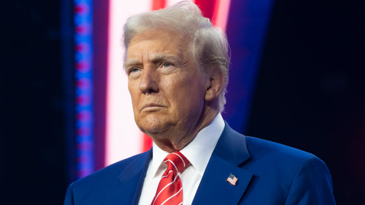 President-elect Donald Trump looks on during Turning Point USA's AmericaFest at the Phoenix Convention Center on December 22, 2024 in Phoenix, Arizona. The annual four day conference geared toward energizing and connecting conservative youth hosts some of the country's leading conservative politicians and activists.