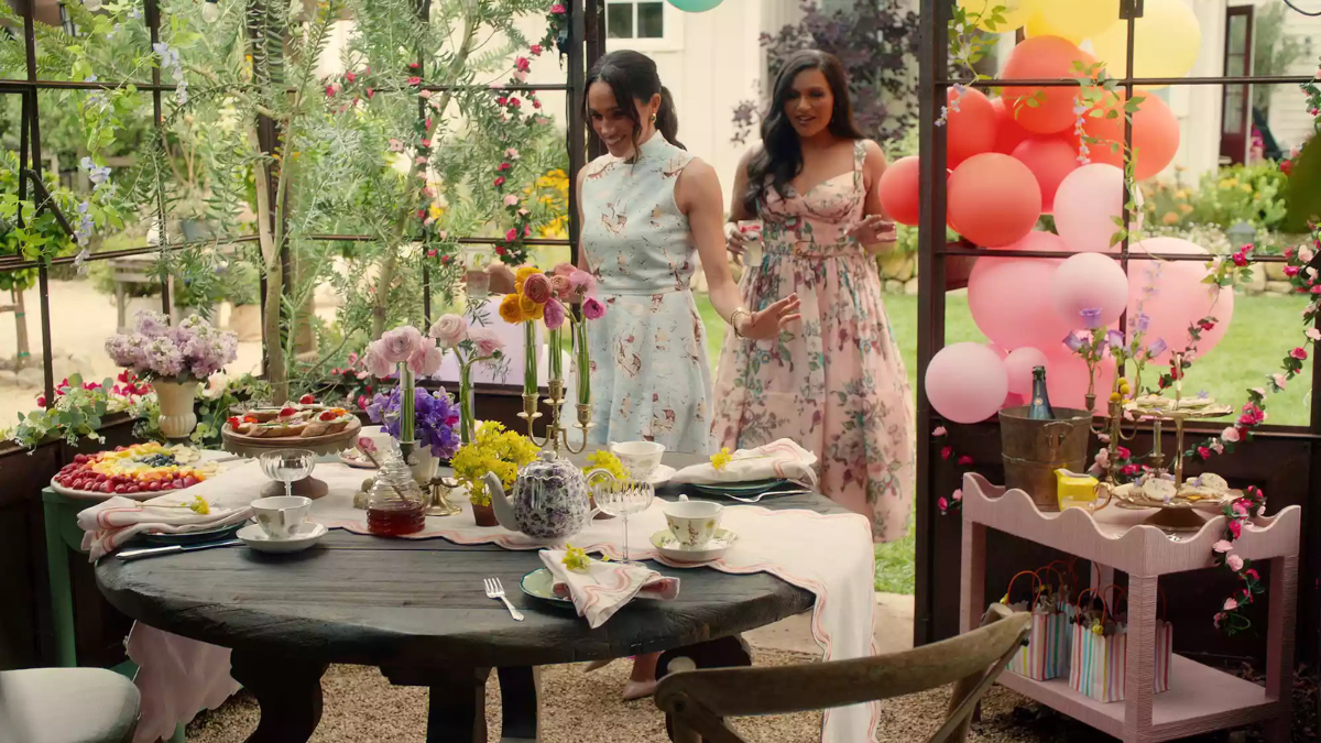 Meghan Markle and Mindy Kaling in “With Love, Meghan“