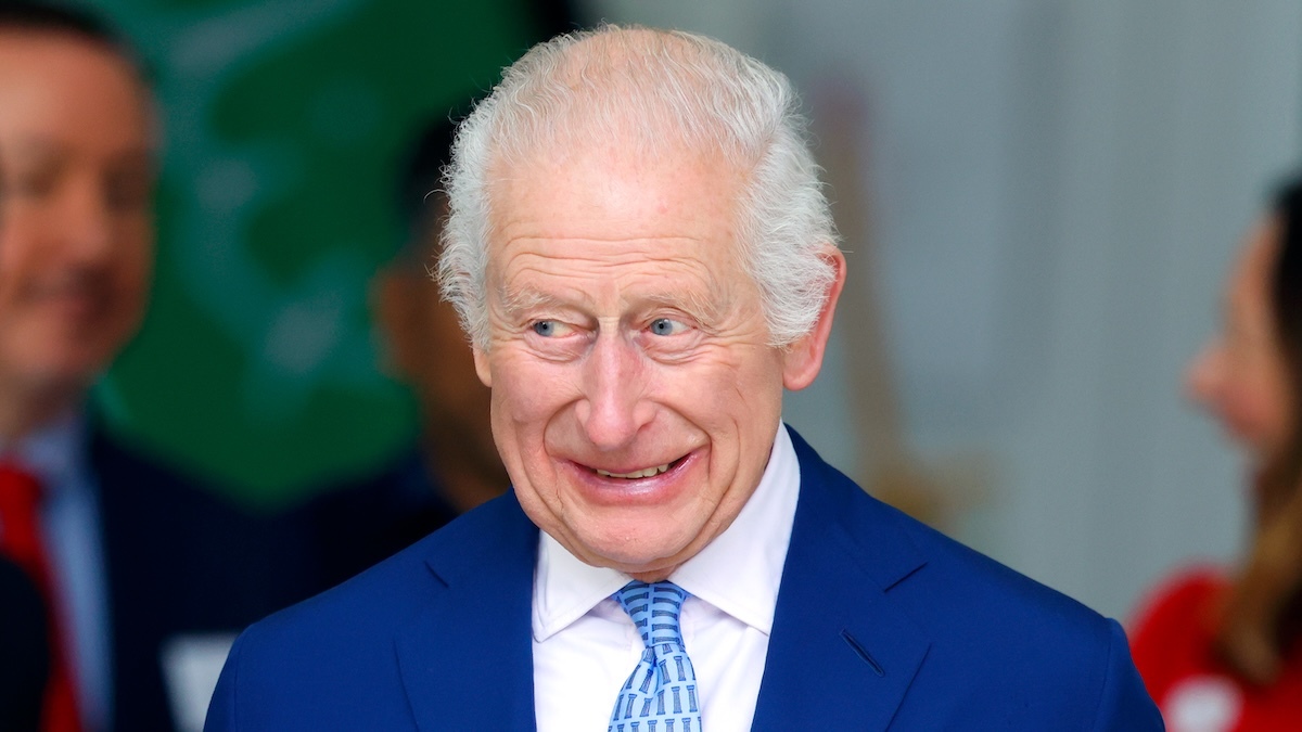 King Charles III (who celebrates his 76th birthday today) departs after formally opening the first Coronation Food Hub in Deptford Trading Estate on November 14, 2024 in London, England