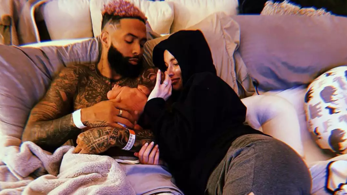 Odell Beckham Jr. and Lolo Wood with their son, Zydn