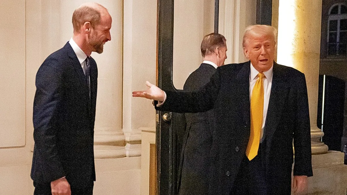 Britain's Prince William, Prince of Wales meets U.S. President-elect Donald Trump at the UK Ambassador's Residence on the day of the reopening ceremonies of the Notre-Dame de Paris Cathedral, five and a half years after a devastating fire on December 7, 2024 in Paris, France.