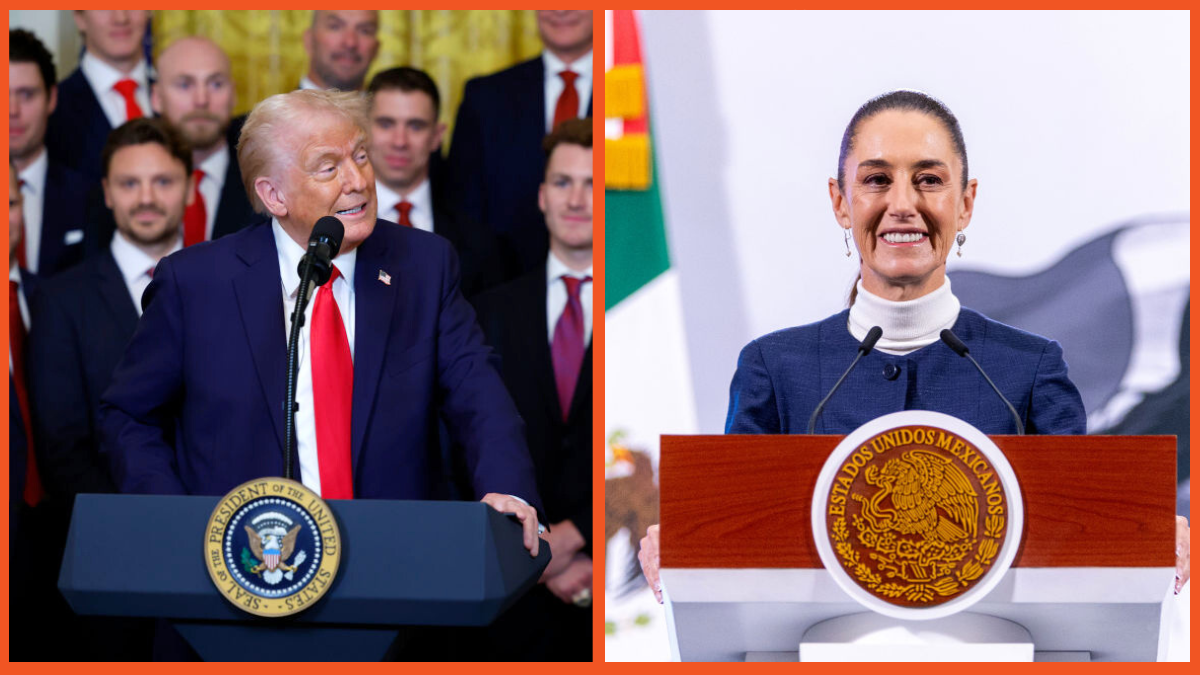 Claudia Sheinbaum Daily Morning Briefing President Trump Hosts NHL Champions The Florida Panthers At The White House