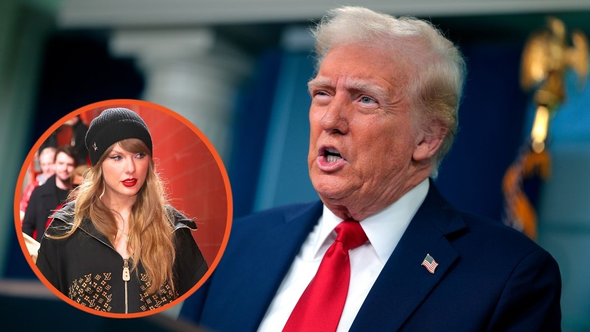 Donald Trump speaks to reporters about the collision of an American Airlines flight with a military Black Hawk helicopter and Taylor Swift arrives prior to the AFC Championship Game