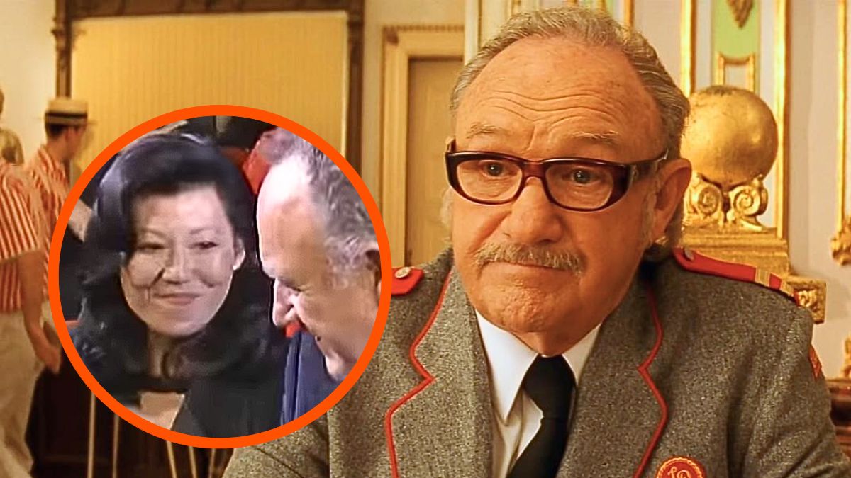 Gene Hackman in 'The Royal Tenenbaums' and his wife Betsy Arakawa.