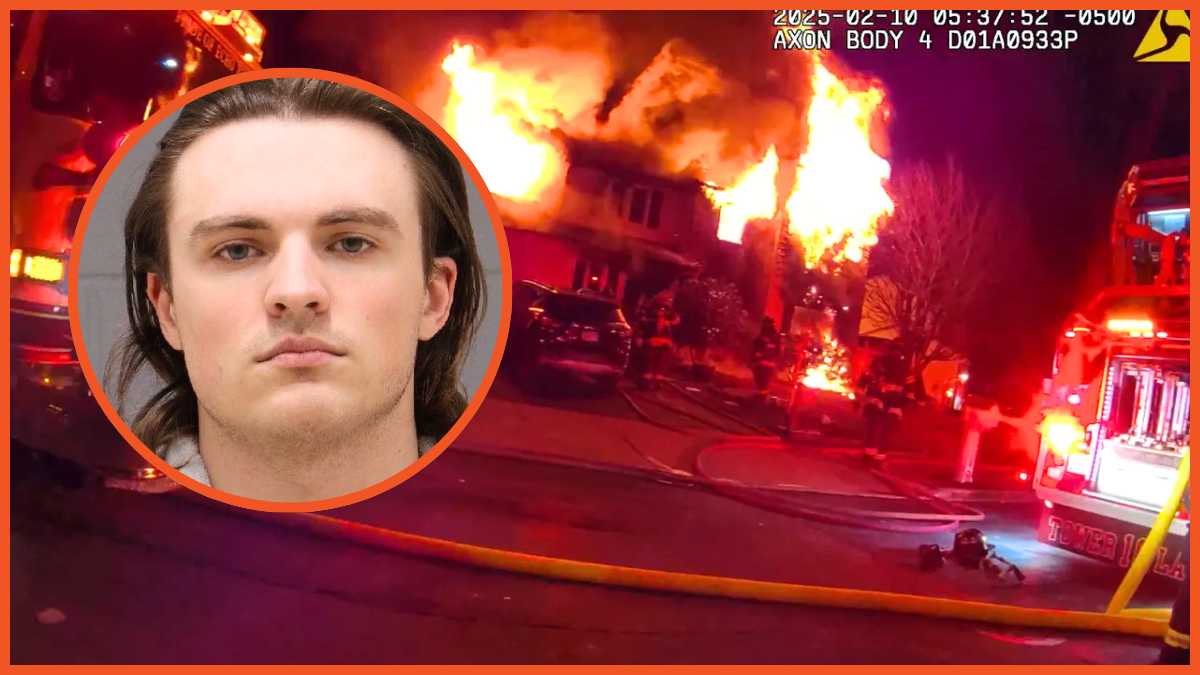 Harrison Jones and Arson Footage via Bensalem PA PD