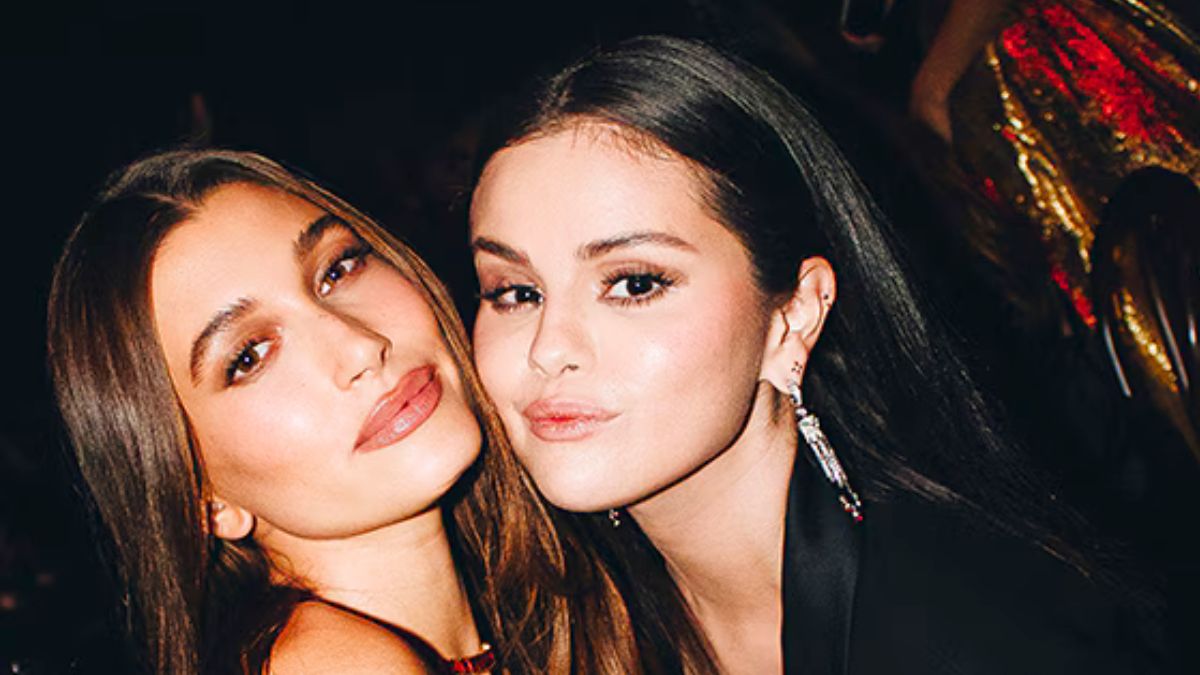 Image of Hailey Bieber and Selena Gomez