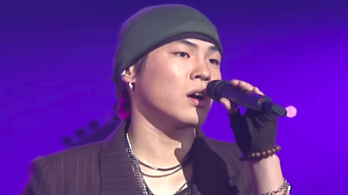 A still image of K-pop veteran Wheesung performing live