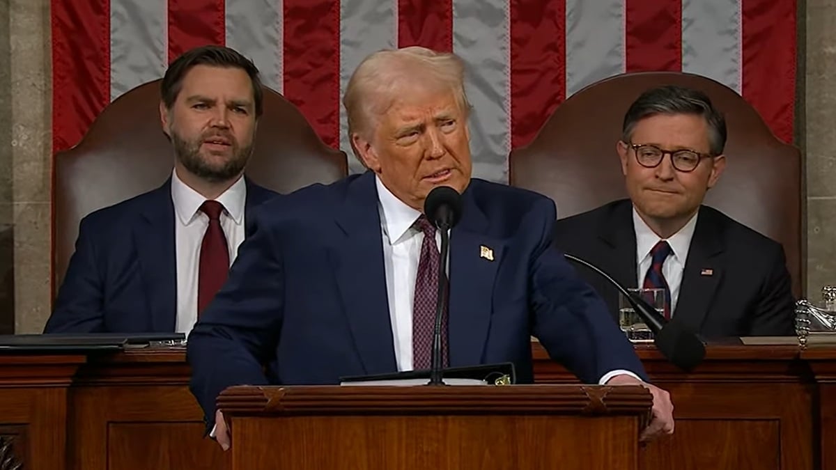 The 47th president Donald Trump addresses Congress